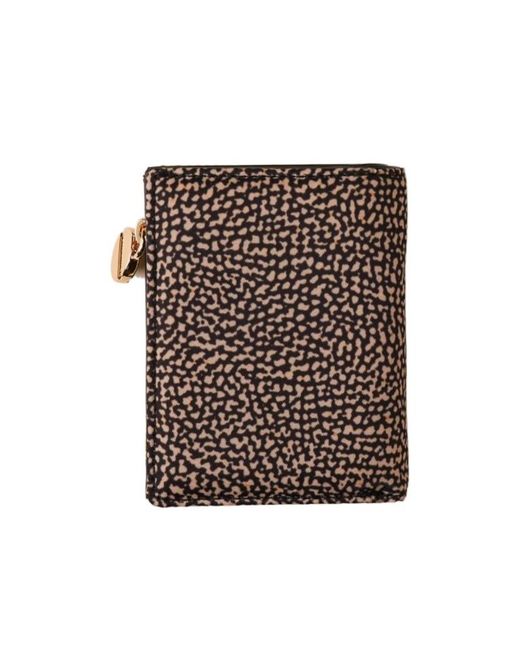 Borbonese White Zip-Around Patterned Wallet