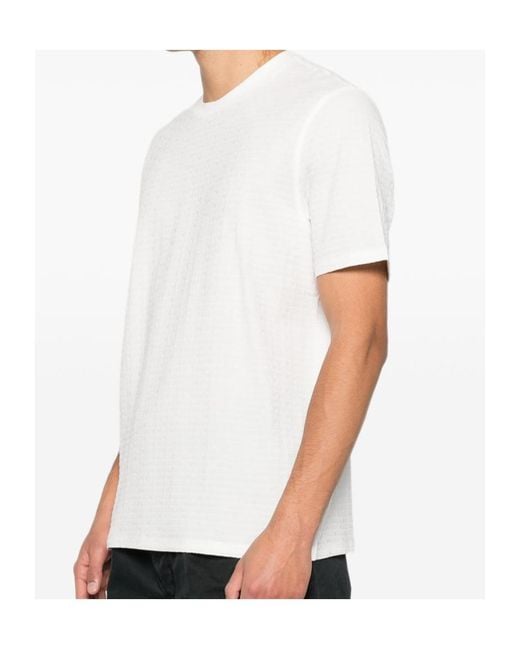 Emporio Armani White Crewneck Short-Sleeved T-Shirt for men