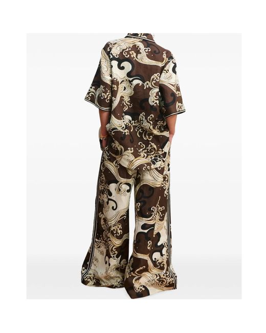 ALÉMAIS Brown Short-Sleeved Shirt