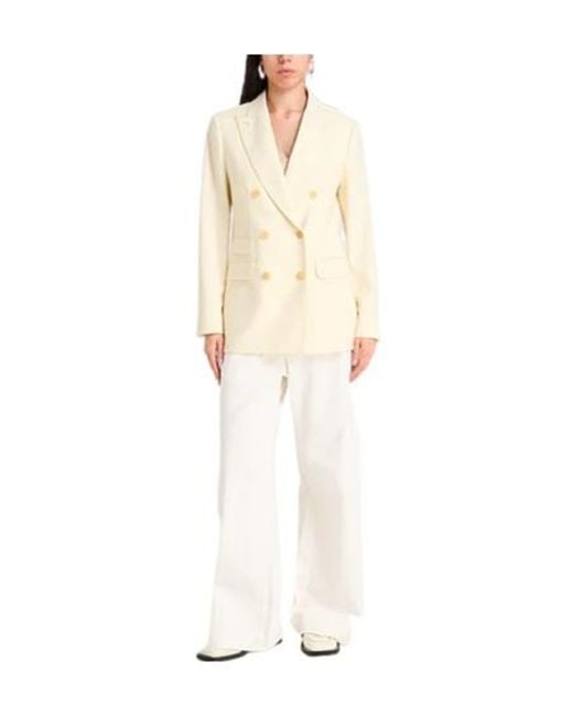 Max Mara Natural Minimalist Doublebreasted Blazer