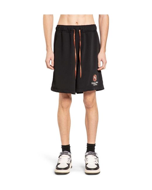 Amiri Black Ma Chateau Logo Shorts for men