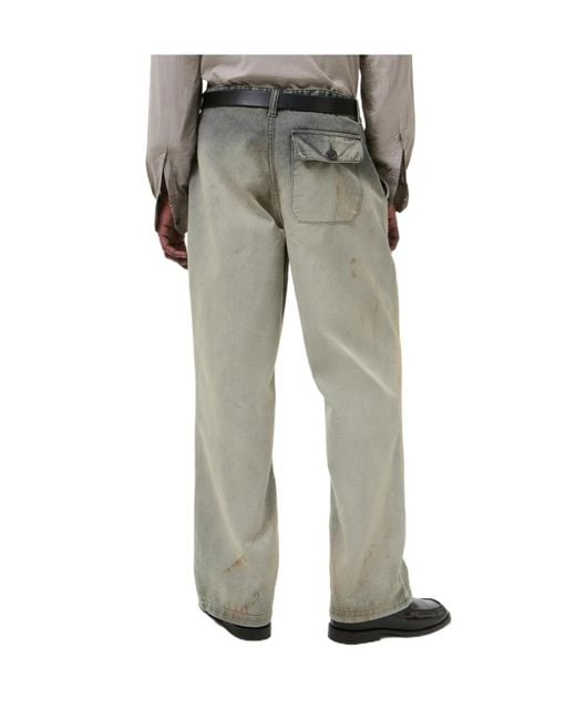 Our Legacy Gray Rig Chino Wide-Leg Jeans for men