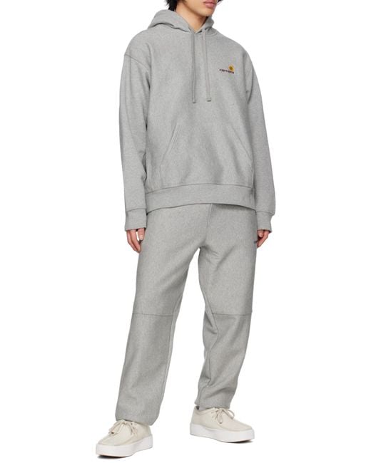 Carhartt Gray Wip American Script Logo Hoodie for men