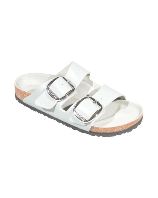 Birkenstock White Arizona Buckle-Strap Sandals