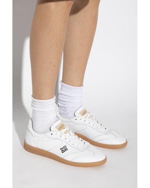 DSquared² White Retro Low-Top Sneakers