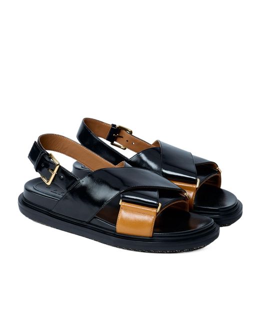 Marni Blue Buckled Sandals