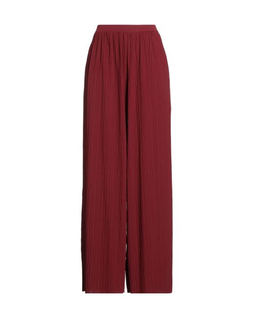 Max Mara Red Loose Knit Pants
