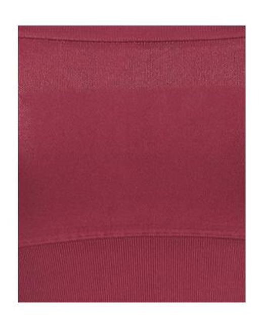 Rick Owens Red Simple Strapless Top