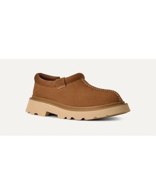Ugg Brown Tasman Lug Topstitching Loafers for men