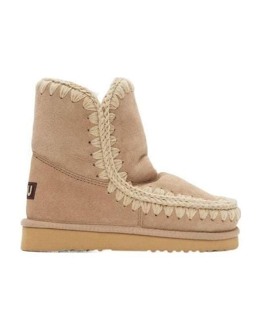 Mou Natural Ankle Snow Boots