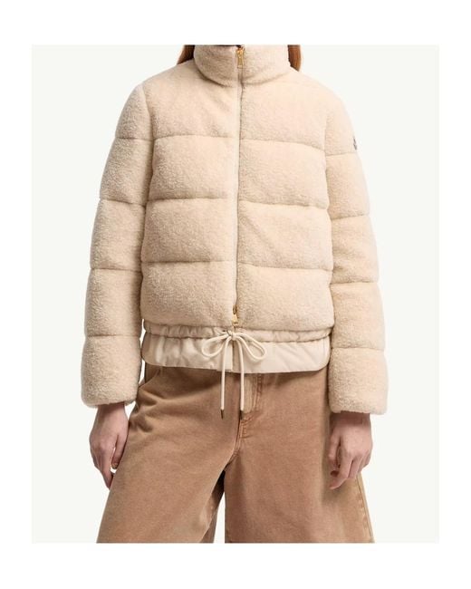 Moncler Natural Cedra Teddy Short Down Jacket