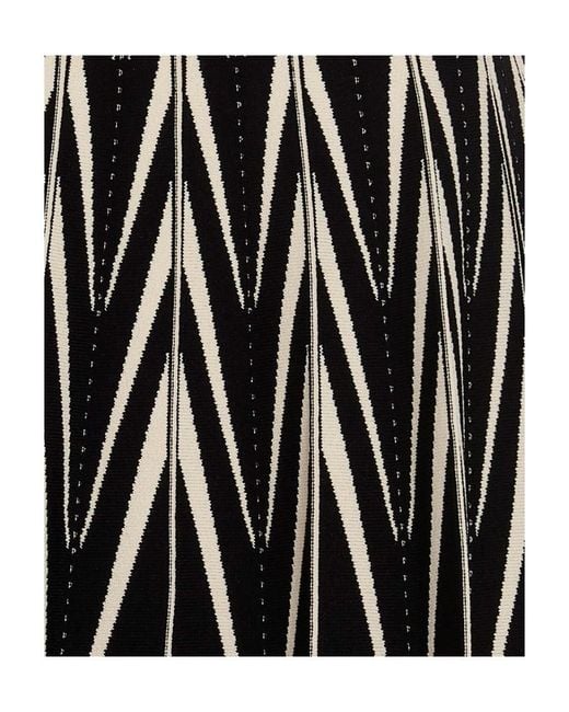 McQueen Black Elasticated Waistband Pleated Mini Skirt