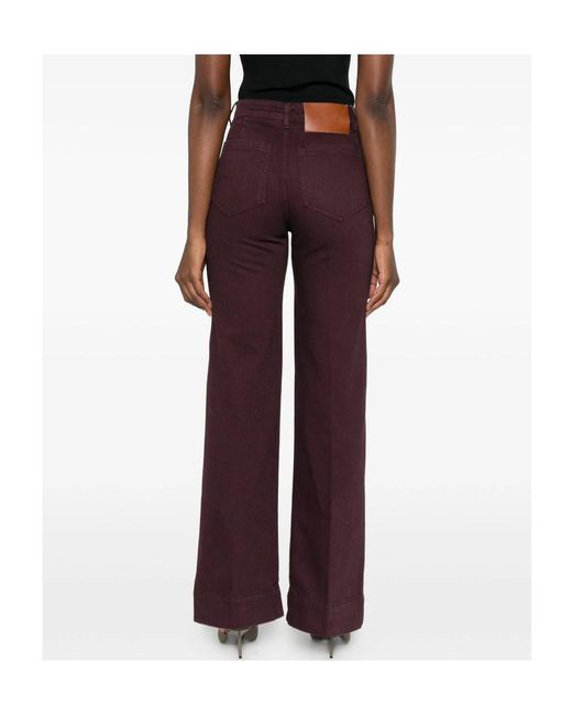 Victoria Beckham Purple Alina Straight-Leg Jeans
