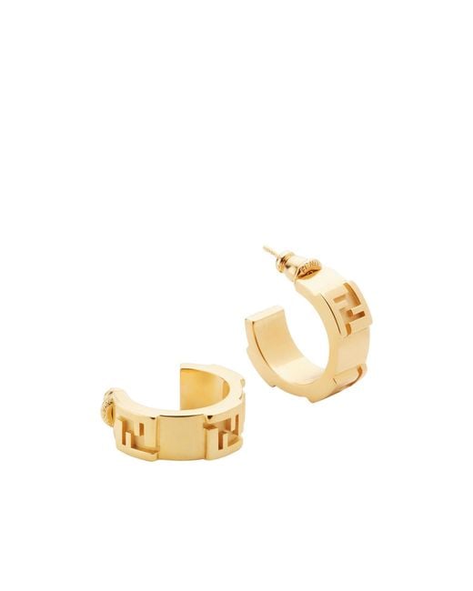 Fendi Metallic Colored Metal Earrings