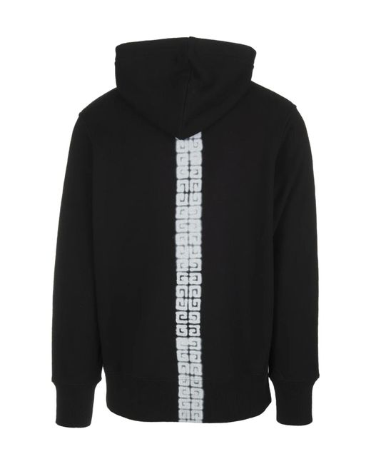 Givenchy Black 4G Tag Effect Drawstring Hoodie for men
