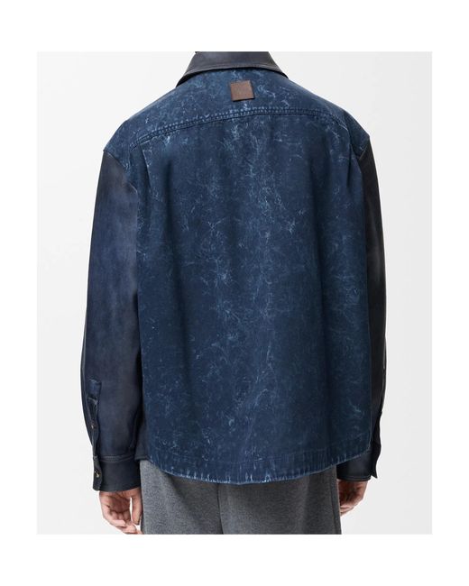 Loewe Blue Pocket-Detail Shirt Jacket for men