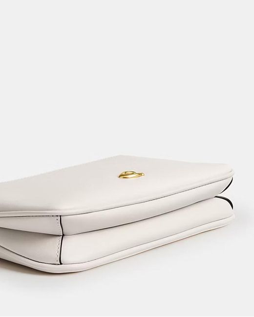 COACH White Audrey Leather Crossbody Bag