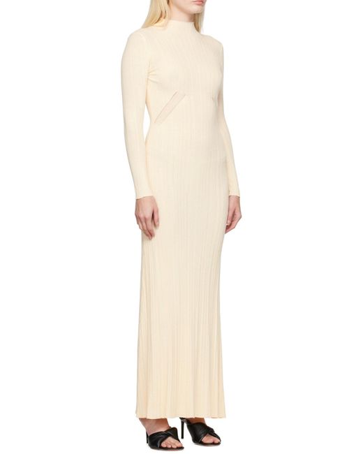 Jacquemus White Lenzuolo Pleated Long Dress