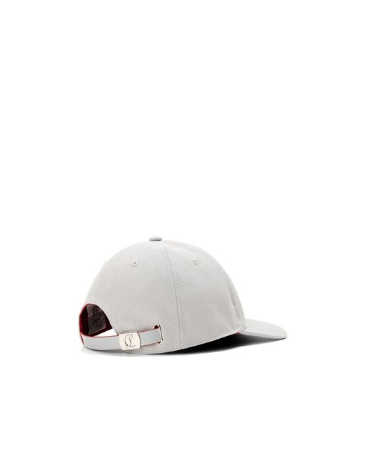 Christian Louboutin White Solid Color Baseball Cap for men