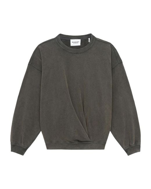 Isabel Marant Gray Isabel Marant Étoile Sauria Draped Sweatshirt
