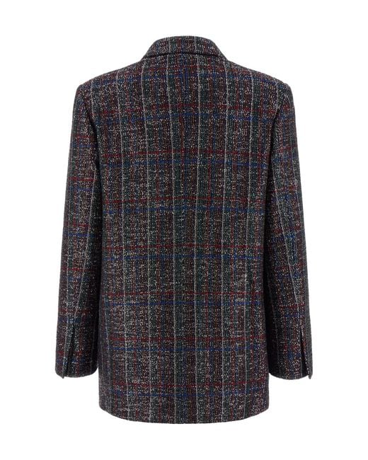 Missoni Black Sequin-Embellished Tartan Blazer