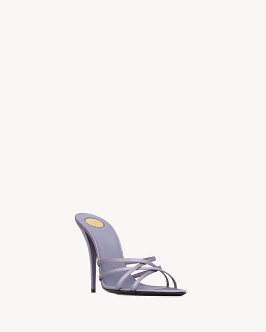 Saint Laurent White Open-Toe High-Heeled Sandals