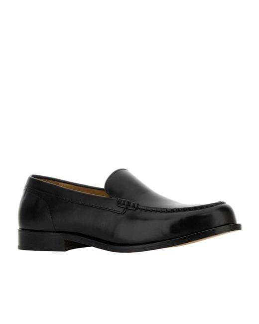 A.P.C. Black Logo Embossed Loafers for men