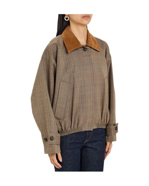 Rohe Brown Wool And Suede Jacket