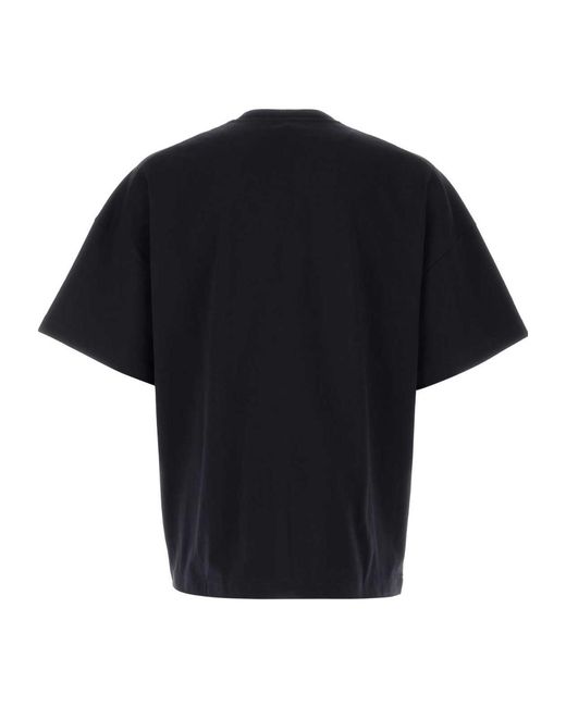 Jil Sander Black Logo-Printed Crewneck T-Shirt for men