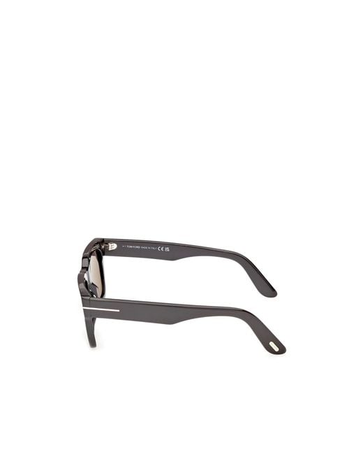 Tom Ford Metallic Eyewear Square Frame Sunglasses for men