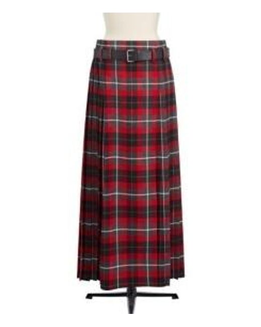 Dior Red Checked Skirt