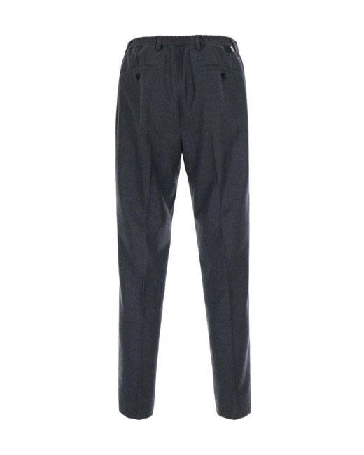 Low Brand Blue Casual Trousers With Belt Loops for men