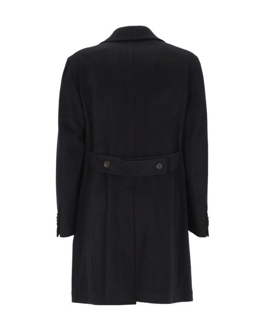 Tagliatore Black Long-Sleeved Coat for men