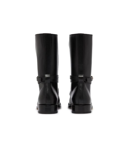 The Row Black Round-Head Boots