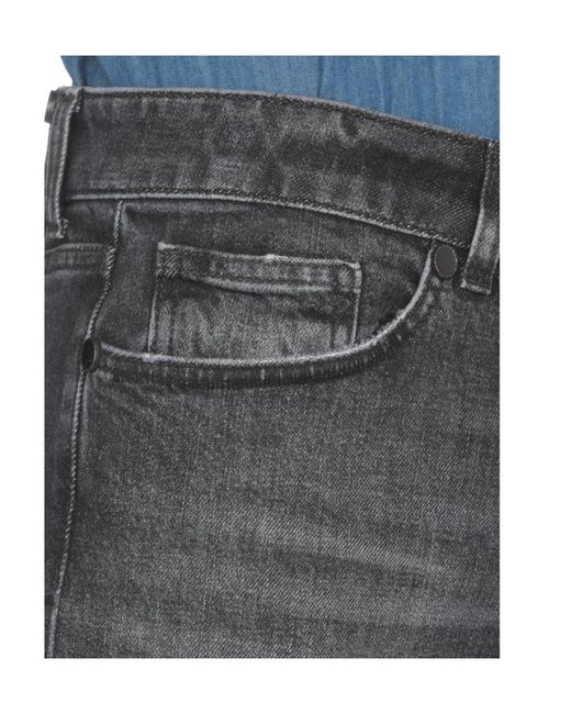 Dondup Gray Straight-Leg Cropped Jeans