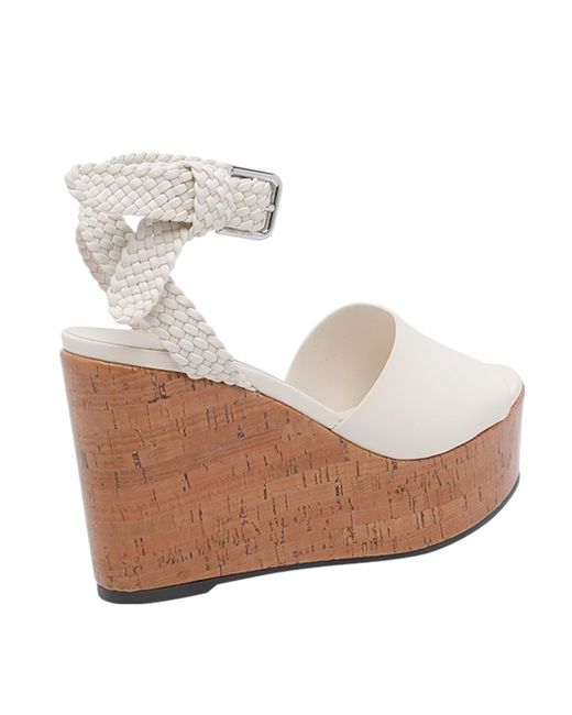 Jimmy Choo White Jori Braided Buckle Detailed Sandals