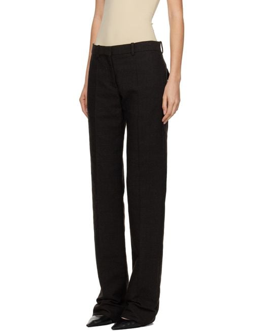The Row Black Selvie Low Rise Straight Leg Trousers