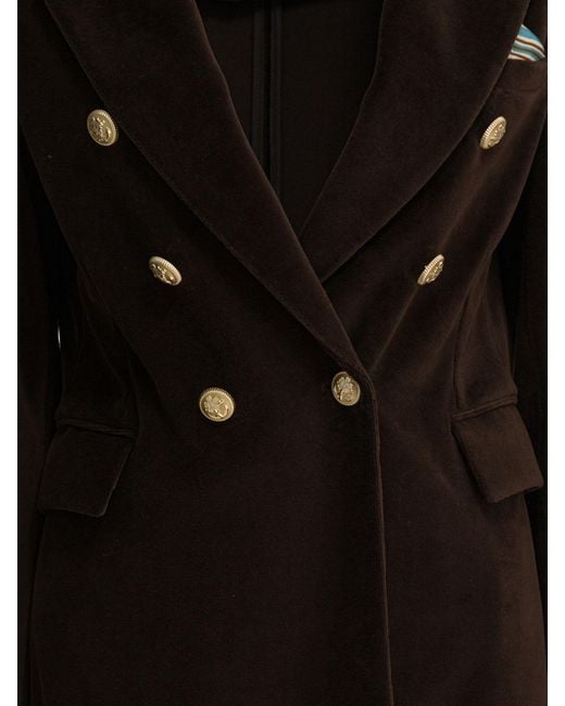 Circolo 1901 Black Double-Breasted Coat