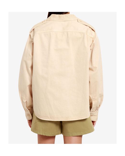 Semicouture Natural Button-Down Long-Sleeved Shirt