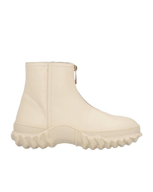Marni Natural Solid Color Ankle Boots