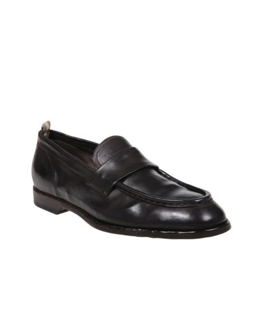 Officine Creative Black Sound 001 Penny Loafers for men