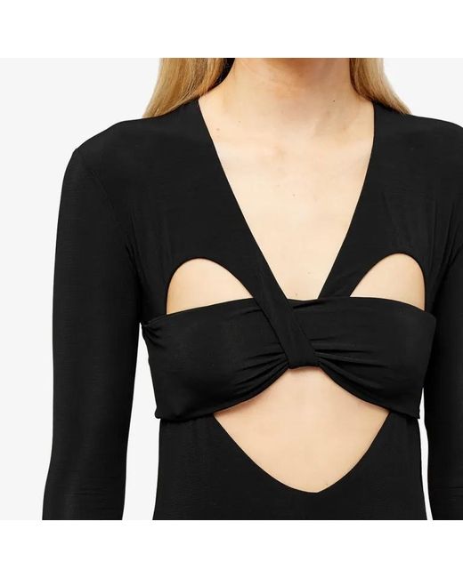 Ambush Black Cut-Out Detailed Mini Dress