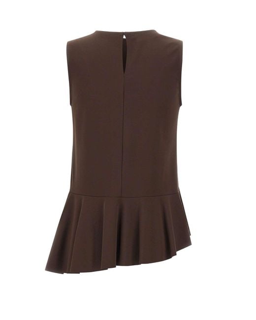 Kaos Brown Sleeveless Top