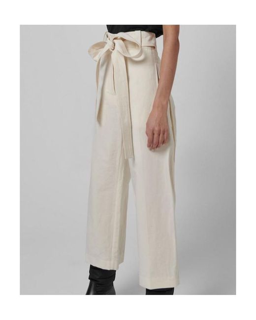 Moncler White Wide-Leg Casual Pants
