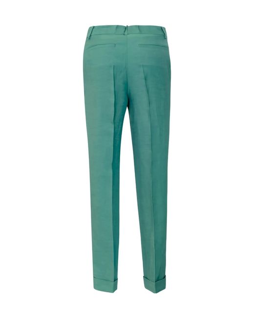 P.A.R.O.S.H. Green Flat-Front Trousers