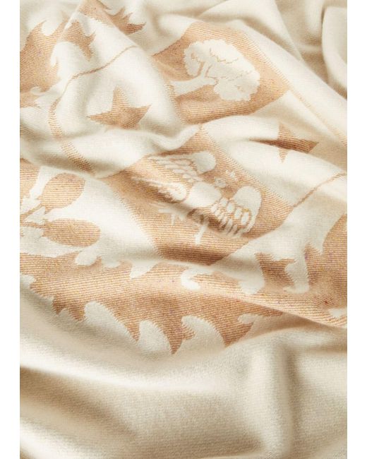 Loro Piana White Fringed Blanket