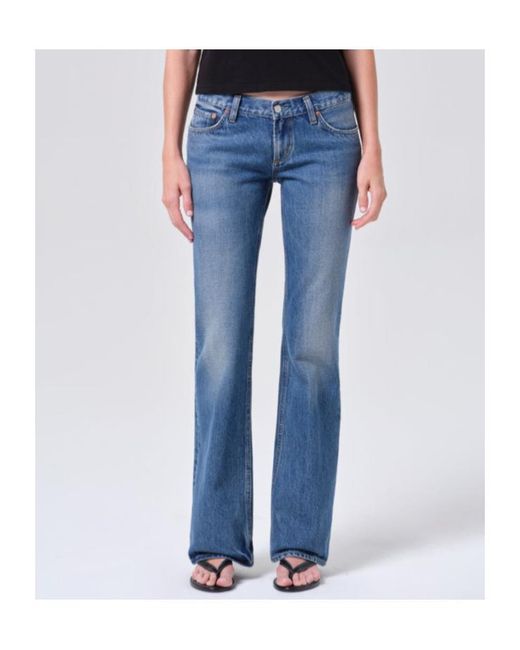 Agolde Blue Low-Rise Bootcut Jeans