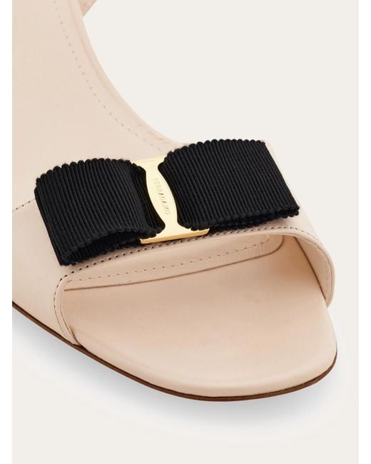 Ferragamo Natural Vara Bow Sandals
