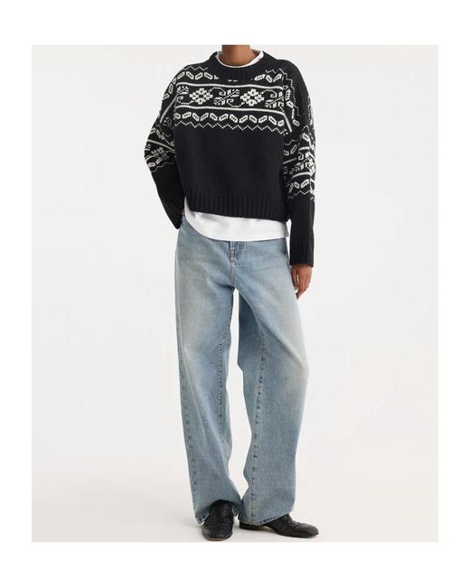 Rohe Black Cable-Knit Crew-Neck Sweater