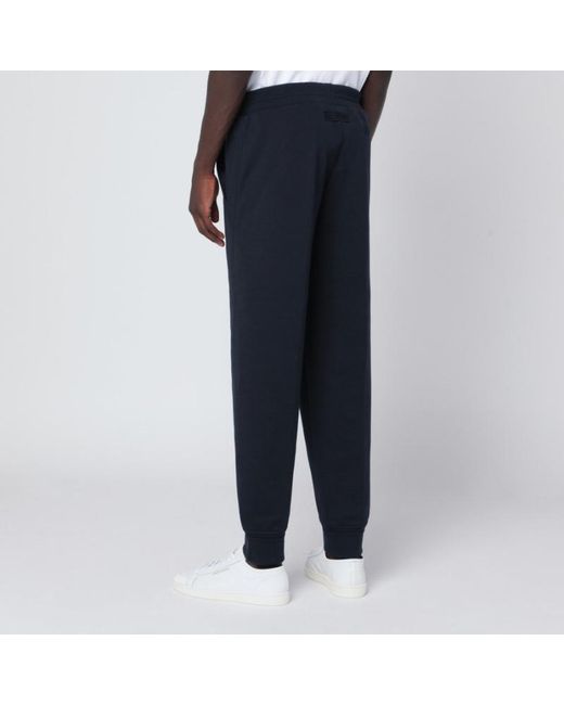 Zegna Blue Drawstring Tapered-Leg Trousers for men